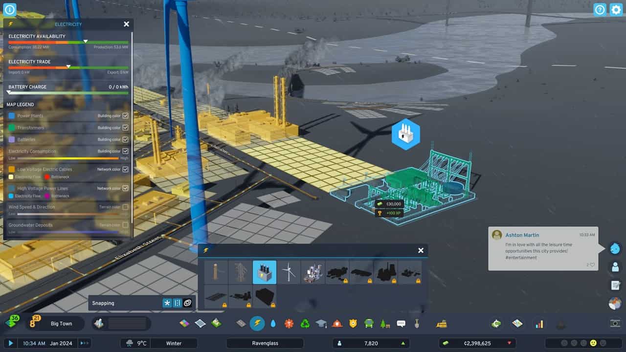 Cities Skylines 2 rotate objects: An image of a player placing a building in the game.