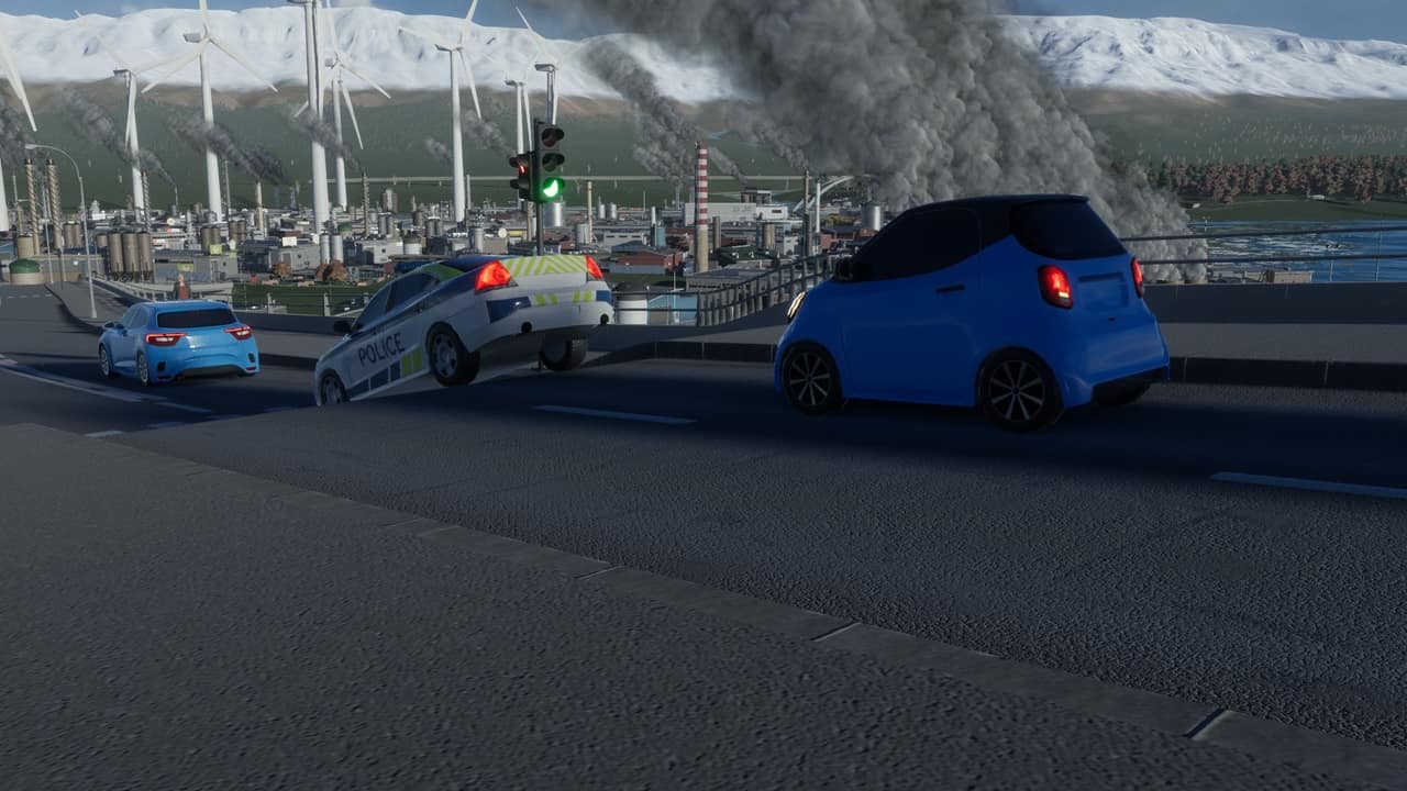 Cities Skylines 2 more workers: An image of the city in the game.