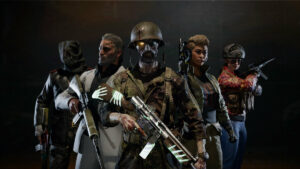 Call of Duty Black Ops 6 Prestige: a group of soldiers on a black background.