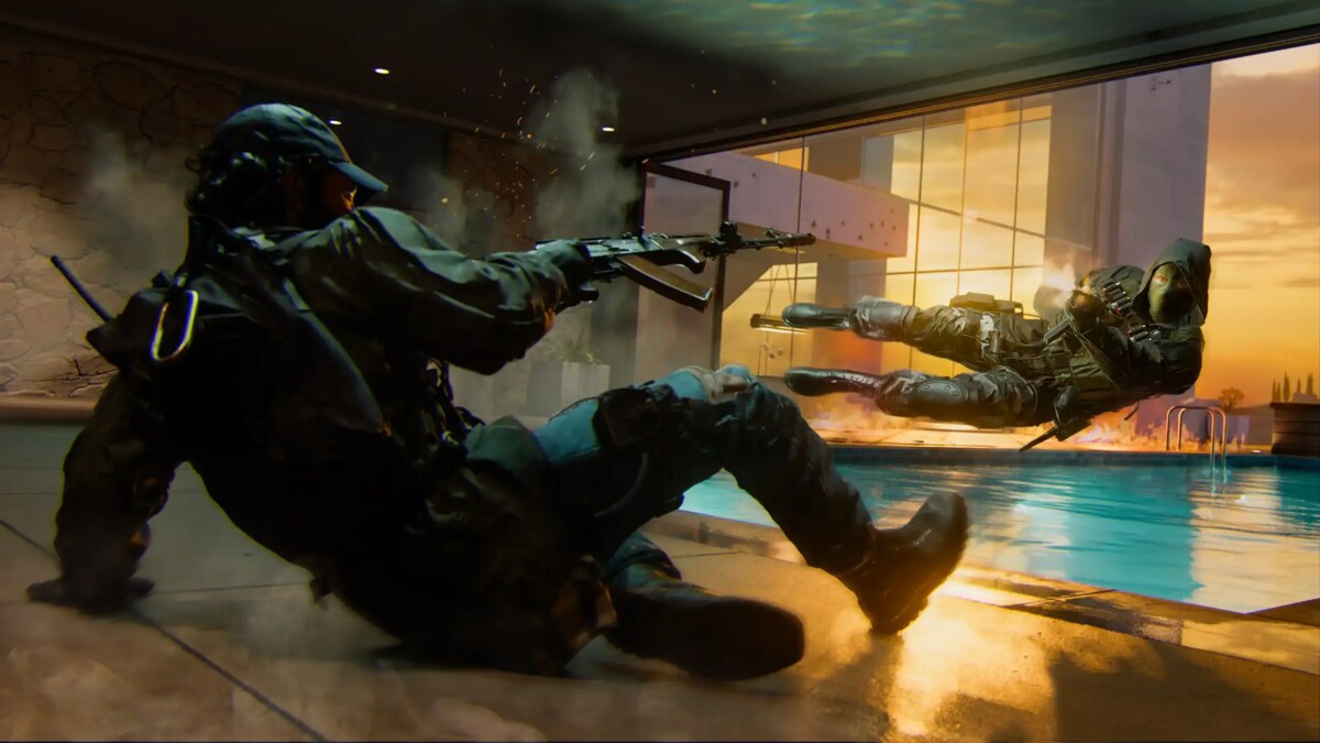 Call of Duty Black Ops 6 trophy achievements: two soldiers in a gunfight.