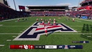 College Football 25 how to Redshirt: A player preparing to punt the ball during a football match.