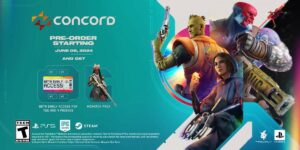 Concord release date: Promotional material showing the pre order bonuses for Concord.