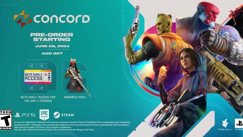 Concord release date: Promotional material showing the pre order bonuses for Concord.