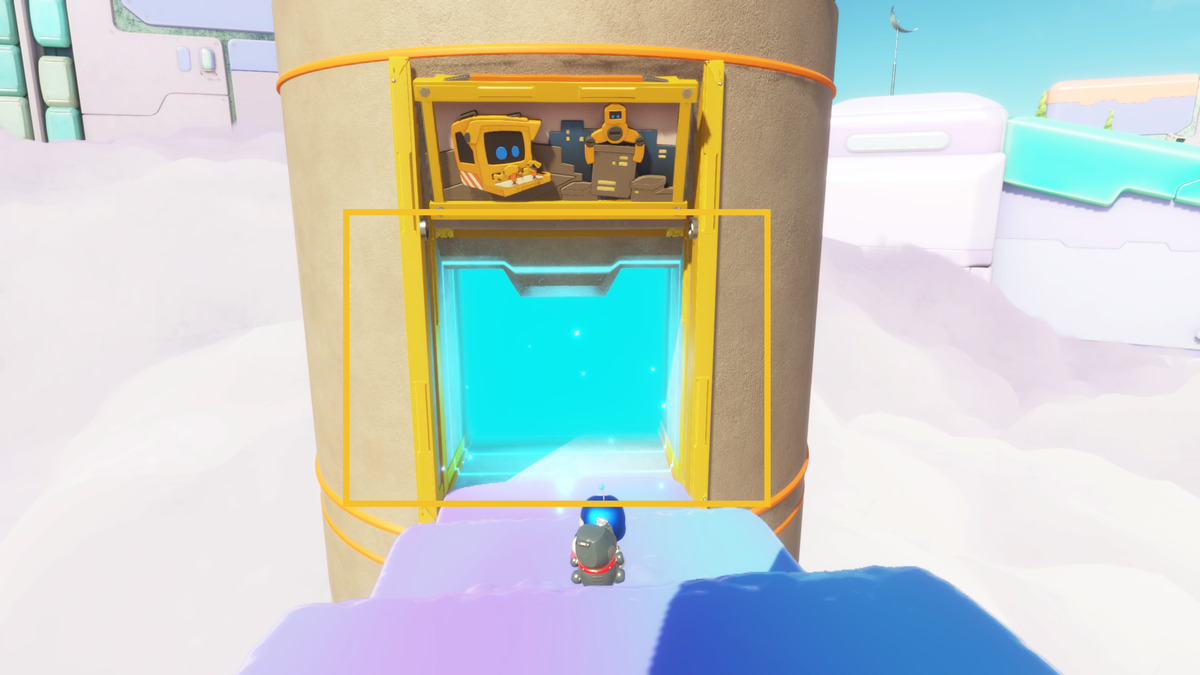 Astro Bot how to get through the Az-Tech Trail wall: Astro exploring Construction Derby.
