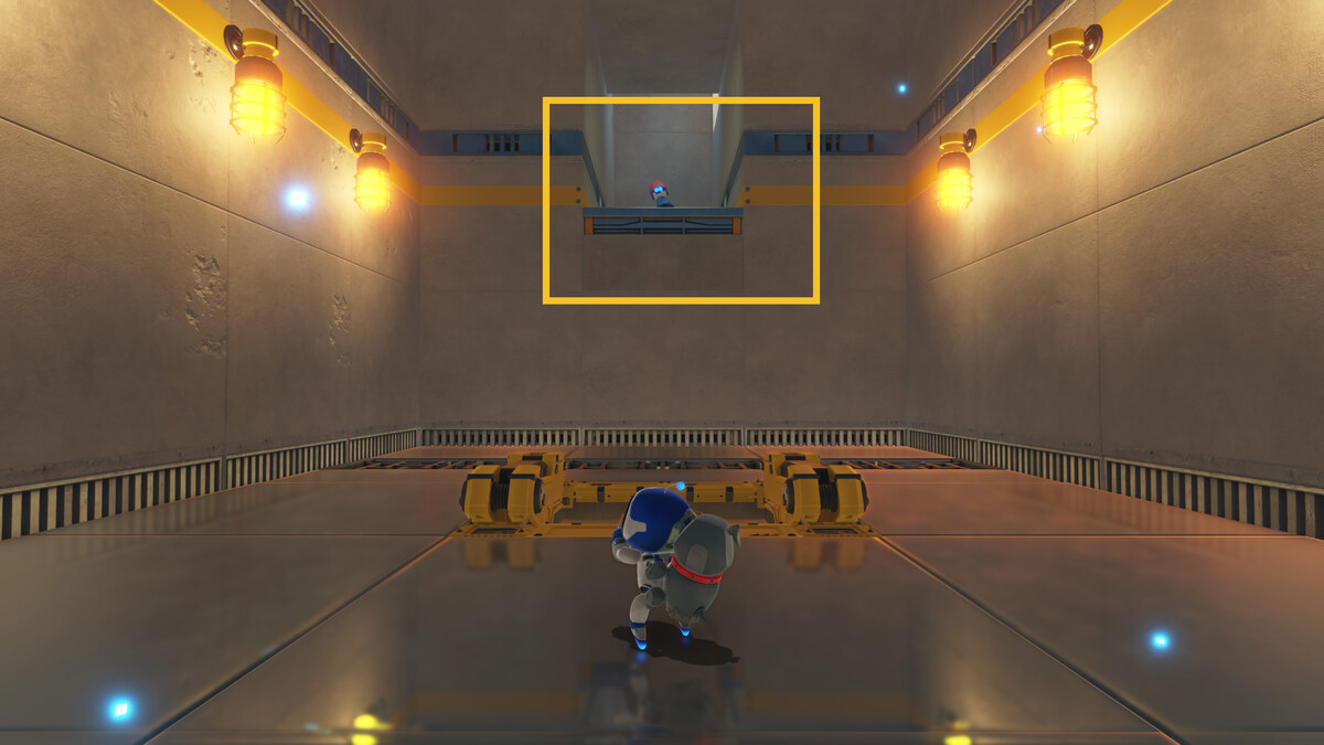 Astro Bot how to get through the Az-Tech Trail wall: Astro exploring Construction Derby.