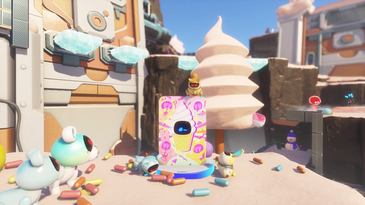 All Astro Bot Creamy Canyon bots, puzzle pieces, and portal