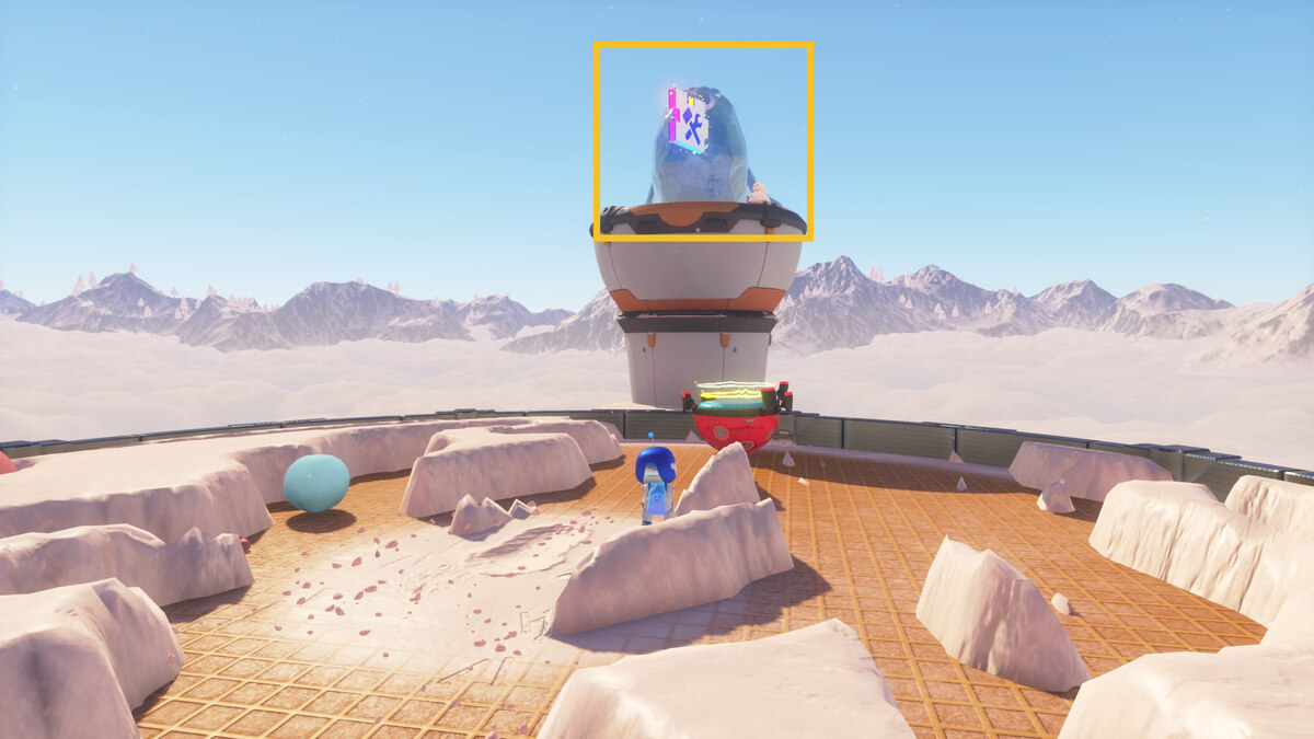 Astro Bot Sky Garden: Astro Bot exploring the Creamy Canyon.