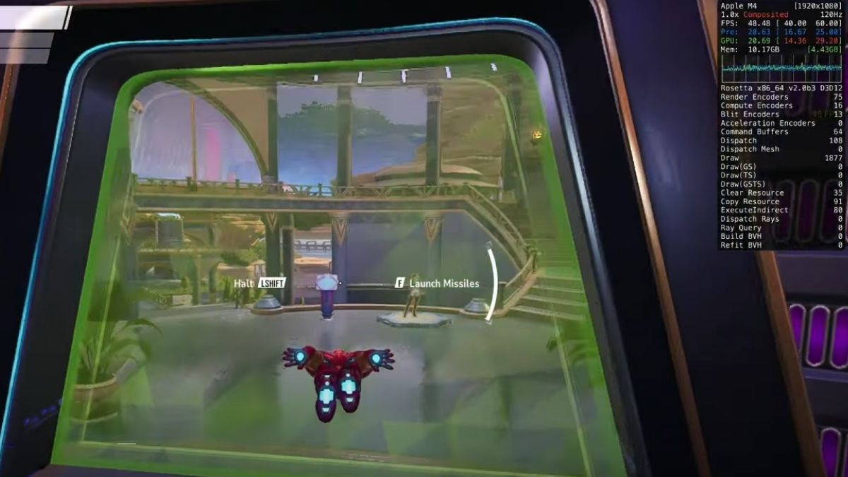 Marvel Rivals running on a Mac