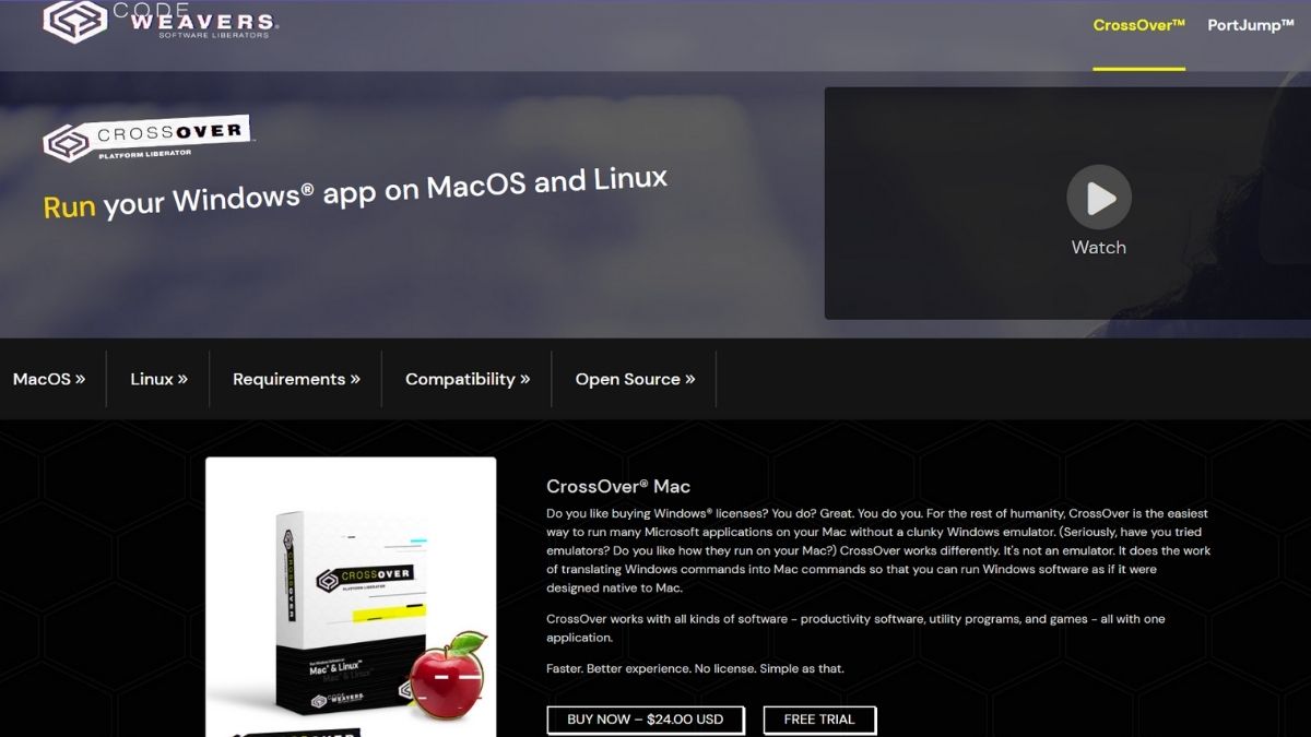 Crossover Website for Mac