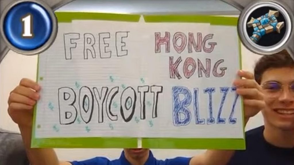 Blizzard bans Hearthstone team that held up ‘Free Hong Kong, Boycott Blizz’ sign