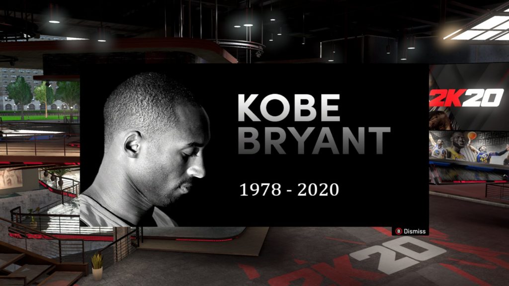NBA 2K20 honours Kobe Bryant with new splash screen