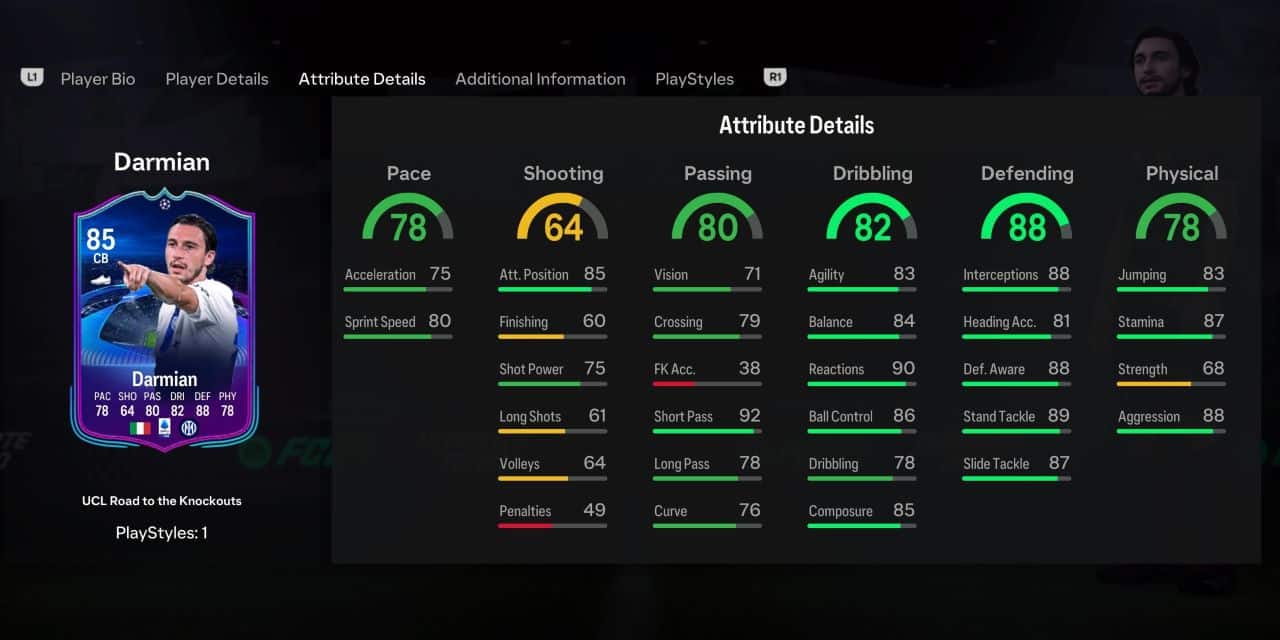 darmian rttk player profile fc 24
