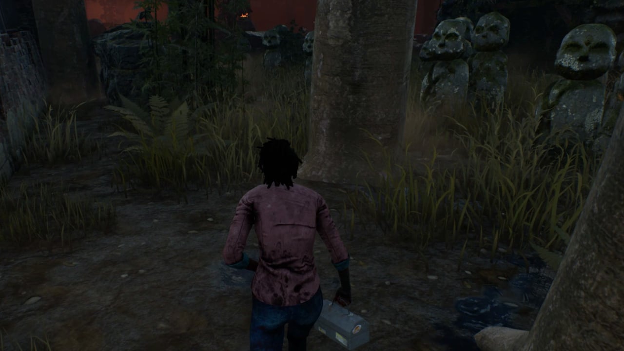 Dead by Daylight how to find the hatch - Our tips on how to open, close and locate it: A survivor searches near the edge of a map for a hatch.