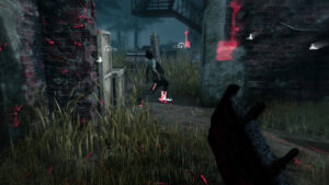 Dead by Daylight how to get Killers fast - Our guide to unlocking new monsters and villains: A survivor reels as their foot catches in a trap, the Trapper closing in from behind.