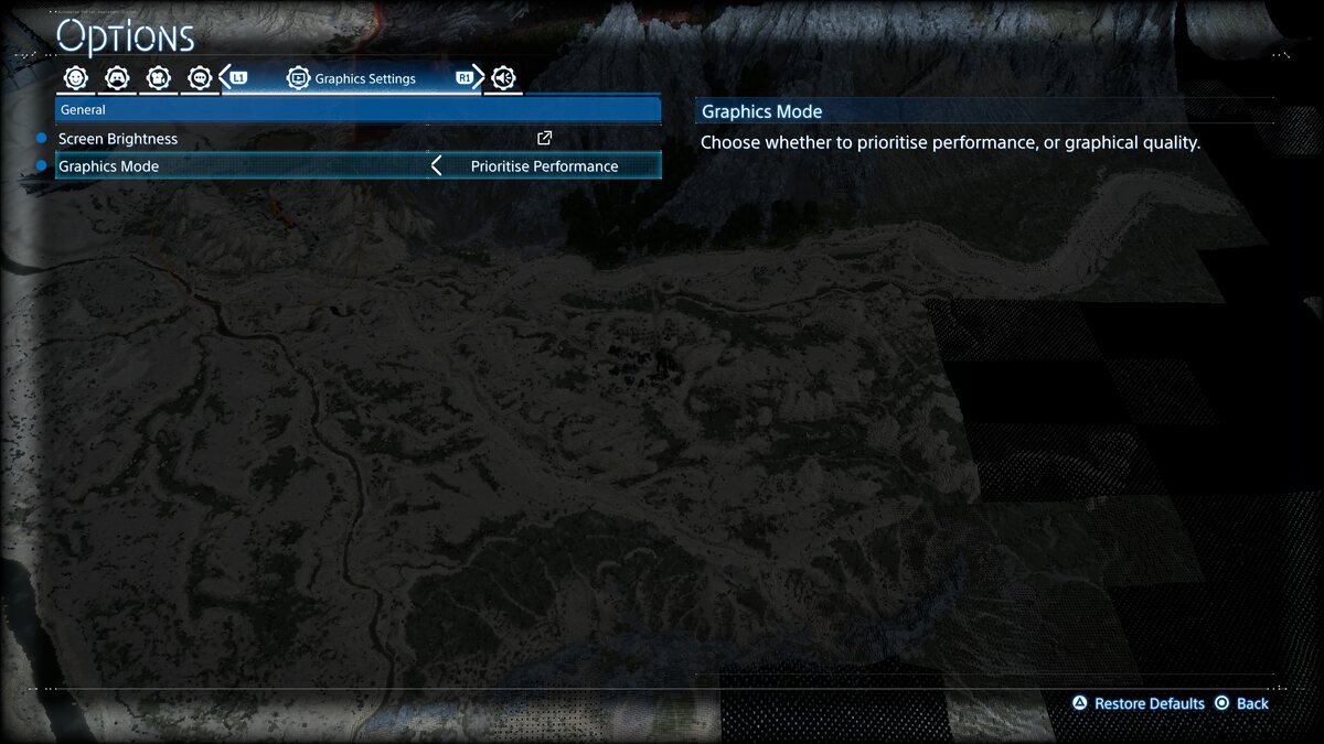 Death Stranding 2 best settings: settings menu.