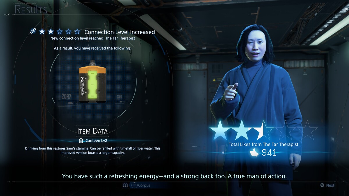 Death Stranding 2 Cameos: The Tar Therapist.