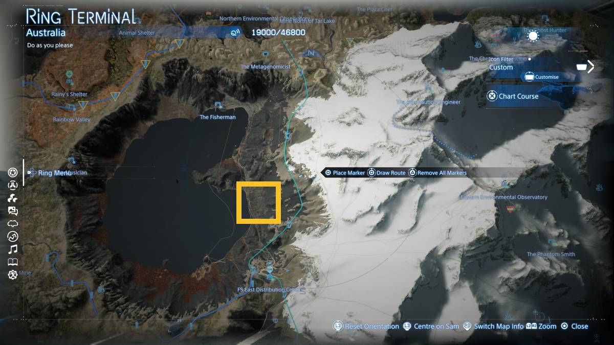 Death Stranding 2 Chiral Crystals farm: map.