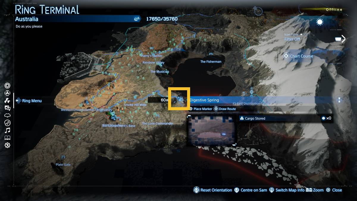 Death Stranding 2 Hot Springs: Digestive Spring location.