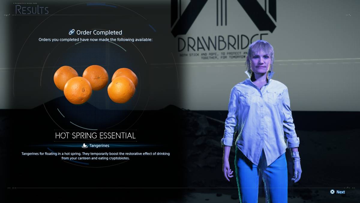 Death Stranding 2 Hot Springs: Digestive Spring reward.