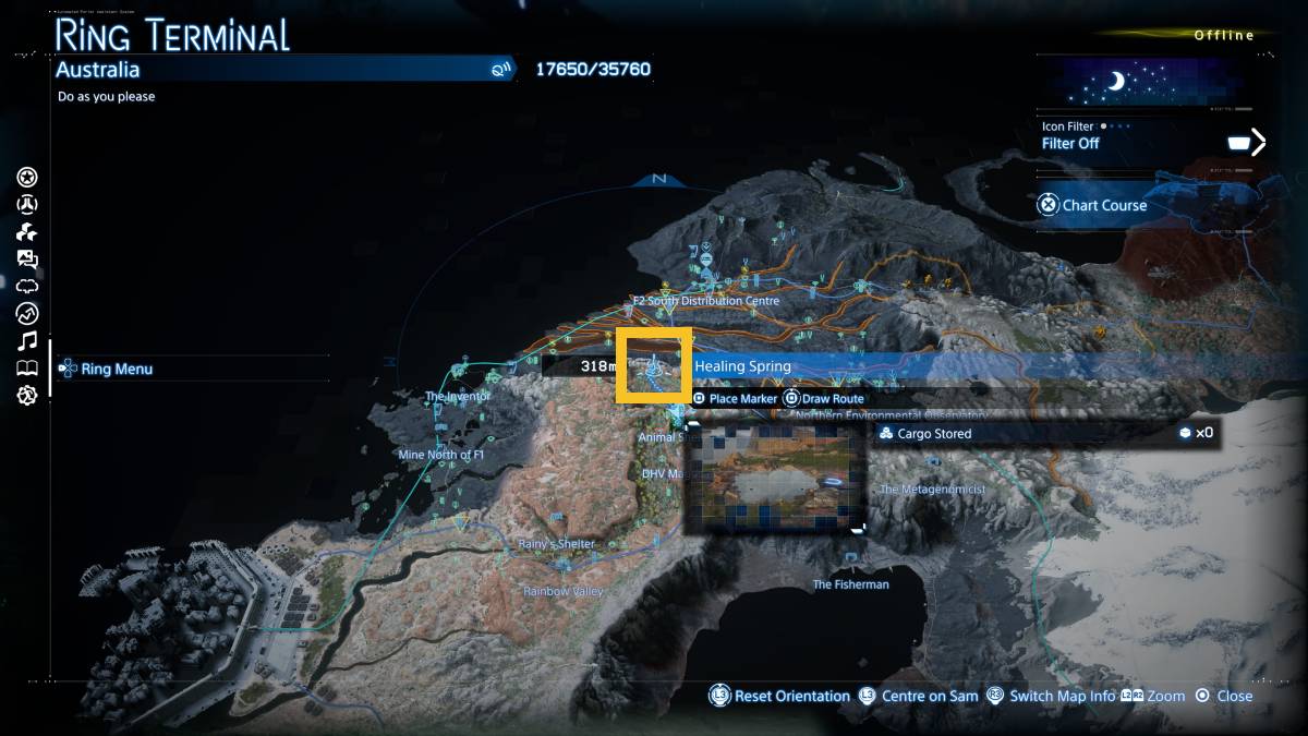 Death Stranding 2 Hot Springs: Healing Spring location.