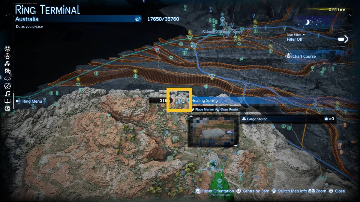 Death Stranding 2 Hot Springs: Healing Spring location.