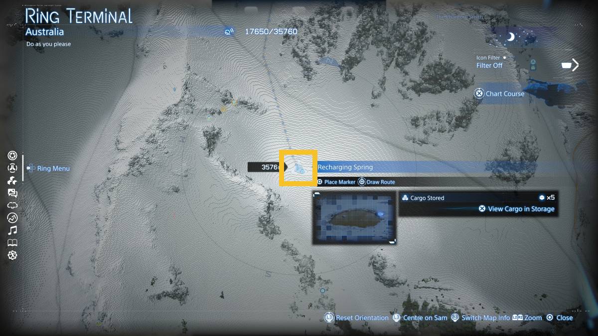 Death Stranding 2 Hot Springs: Recharging Spring location.