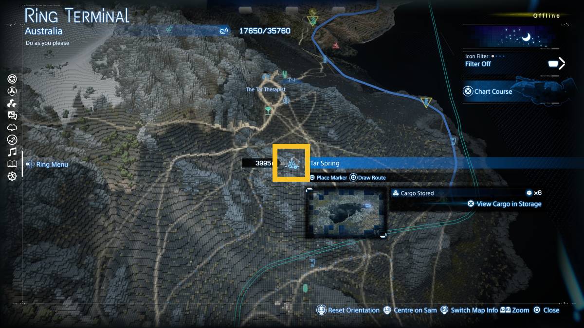 Death Stranding 2 Hot Springs: Tar Spring location.