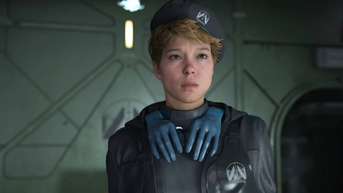 Death Stranding 2 keep playing after beating: Fragile onboard the DHV Magellan.
