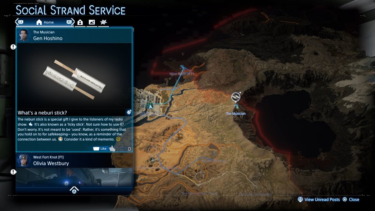 Death Stranding 2 Licky Stick: SSS message from The Musician.