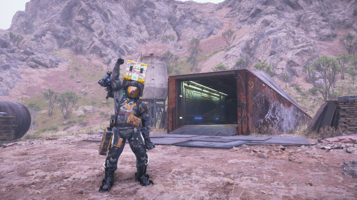 Death Stranding 2 Mr. Impossible Sub Order 123 Chiral Sculptures: Sam in front of Mr. Impossible.