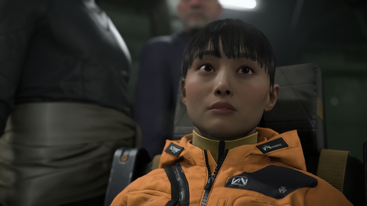 Death Stranding 2 point of no return: Rainy onboard the DHV Magellan.
