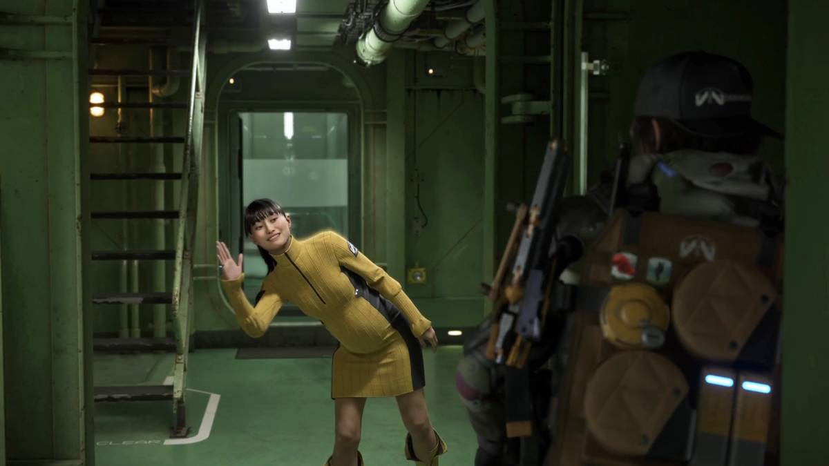 Death Stranding 2 Rainy quiz answers solutions: Rainy beckoning Sam over onboard the DHV Magellan.