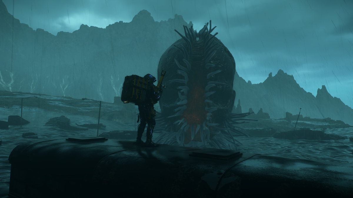 Death Stranding 2 review: Sam fighting a Catcher BT.