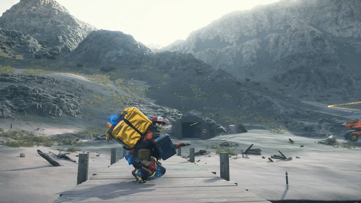 Death Stranding 2 The Fisherman location: Sam on the pier near The Fisherman shelter.
