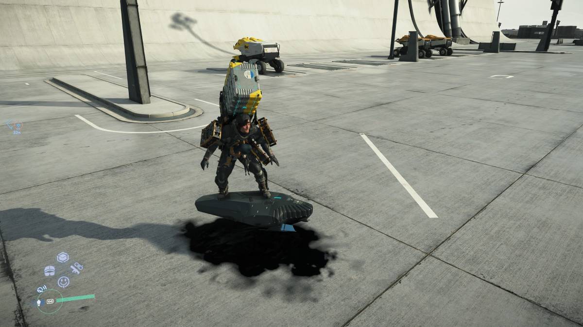 Death Stranding 2 vehicles: Coffin Board.