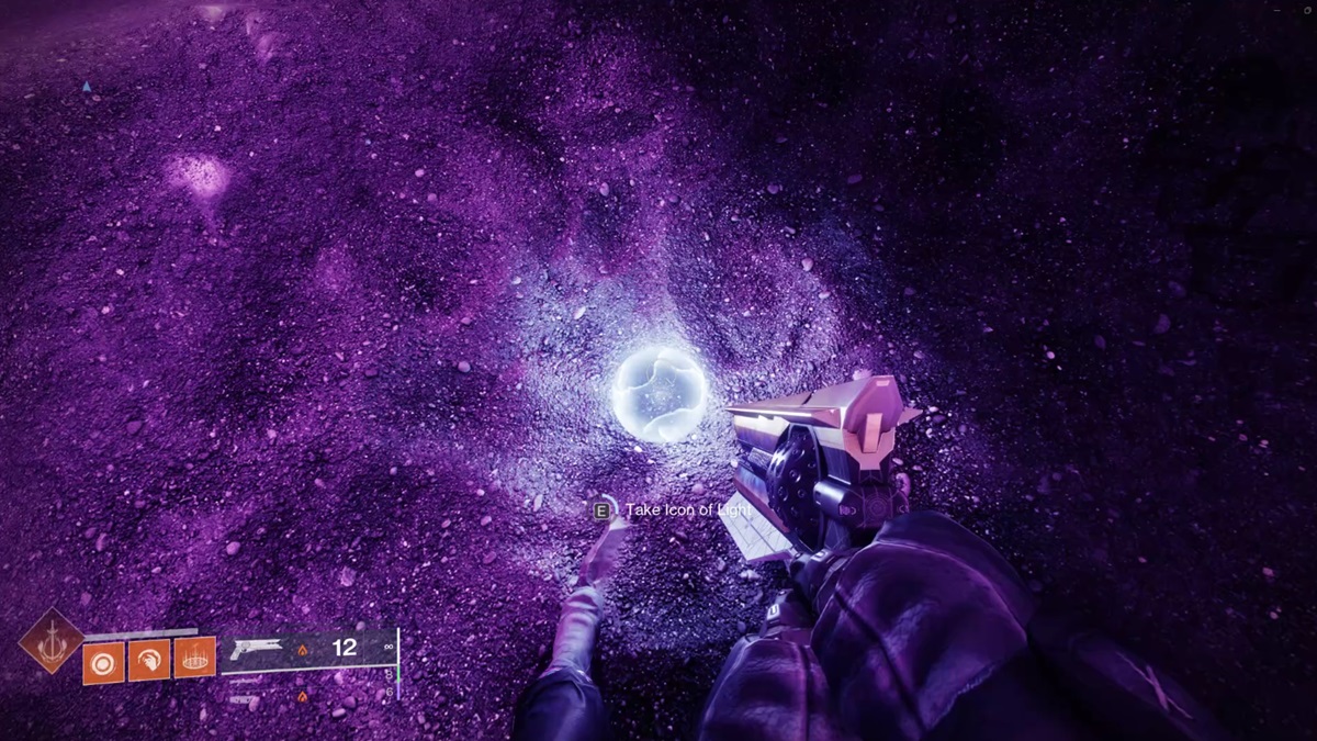 A player checks out an Icon of Light in the game.