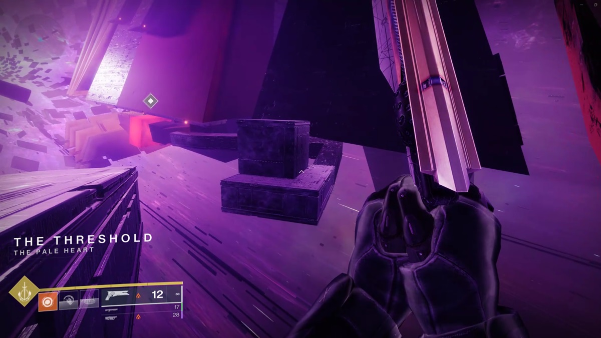 A player leaps past platforms in the game.