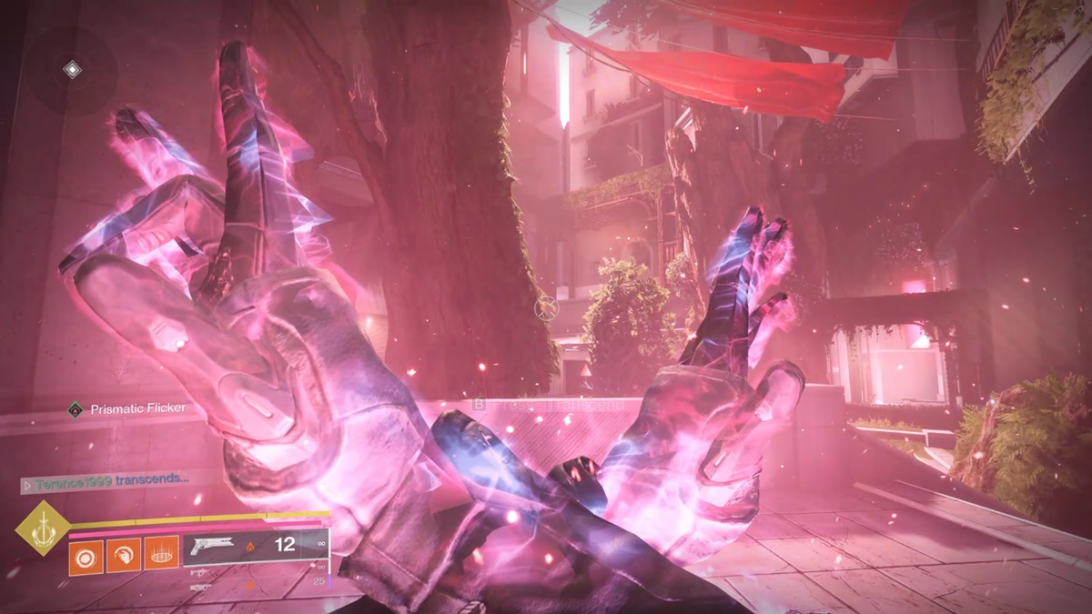 A player checks out the Transcend ability.