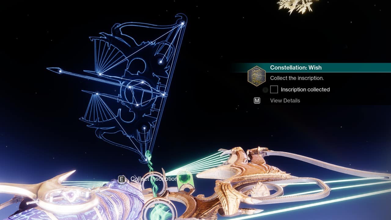 How to get the Destiny 2 Wish-Keeper exotic bow, catalysts, and all Constellation puzzles explained: The Constellation Wish puzzle completed.