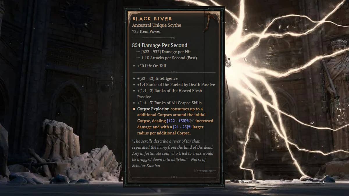How to get Black River Scythe in Diablo 4 – Drop Location and Unique Effect