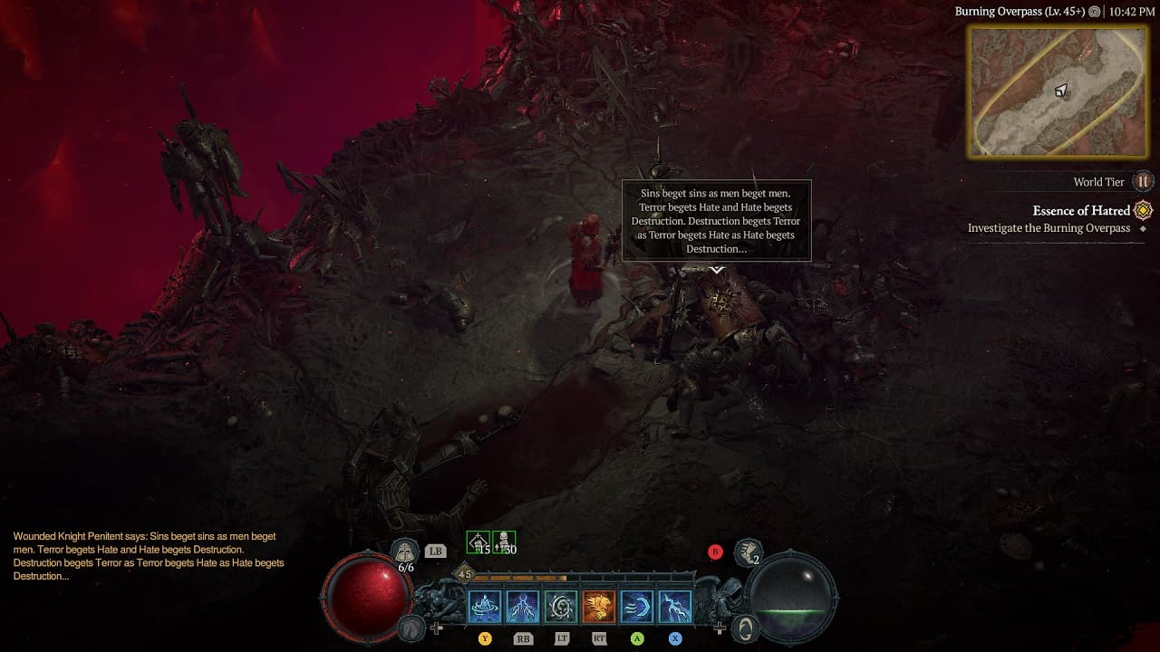 Diablo 4 Capstone Dungeon: A player crosses the final location before being able to access the Capstone Dungeon in the game.