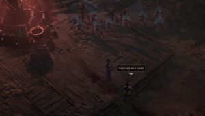 Diablo 4 equip vampire powers: The player fights vampires alongside Erys.