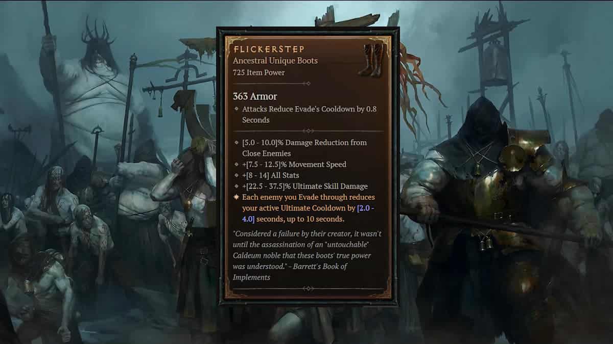 How to get Flickerstep Boots in Diablo 4 – Drop Location and Unique Effect