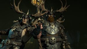 Diablo 4 Pulverize Build: An image of two Druids in the game.