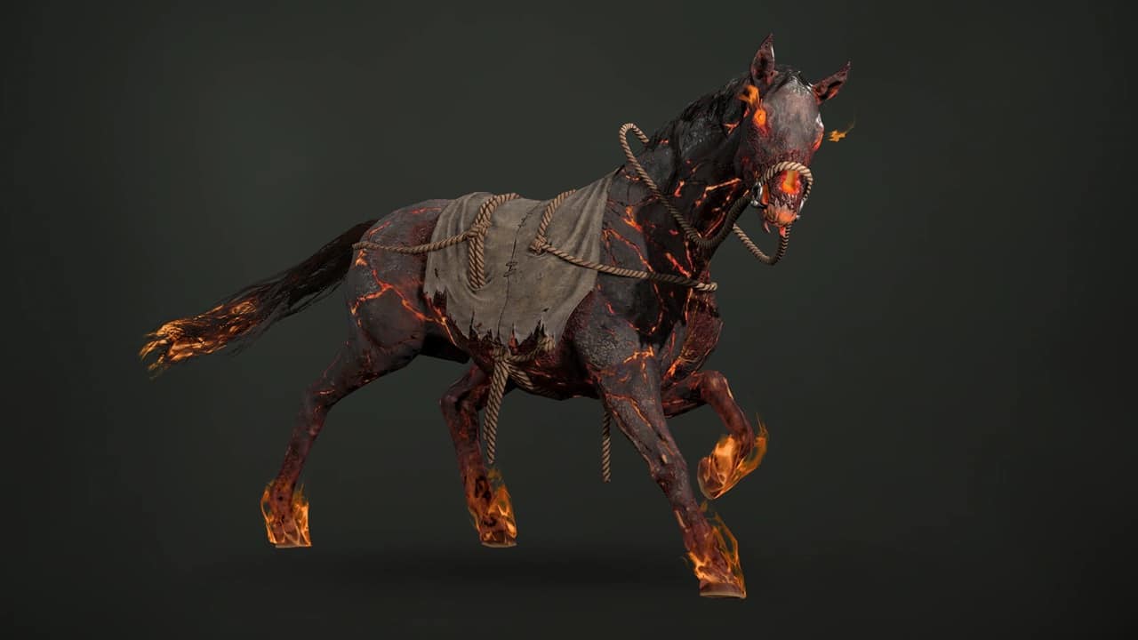 Diablo 4 Season 2 endgame bosses: An image of a mount reward in the game.