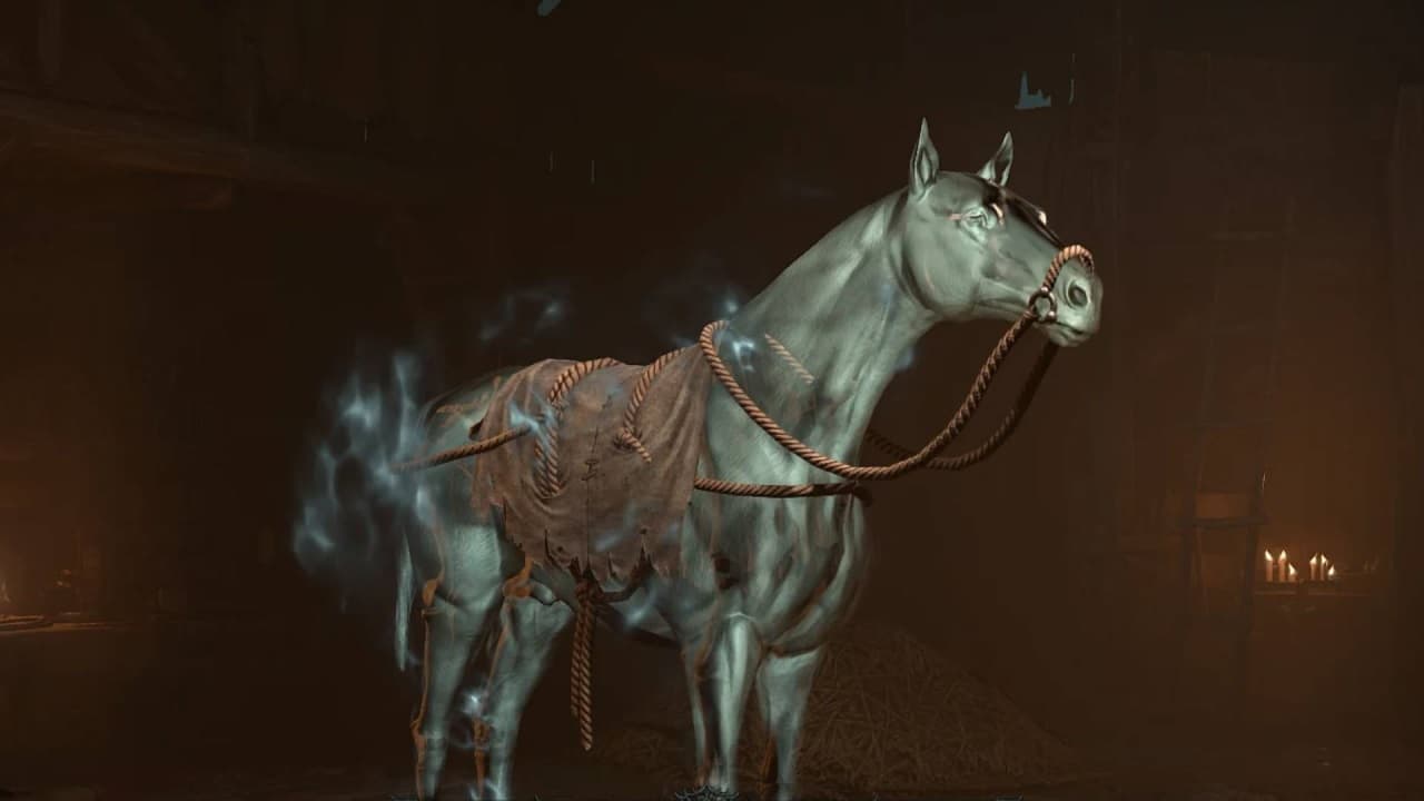 Diablo 4 Season 2 how to prepare: An image of a horse in the game.