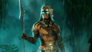 The Spiritborn class of Diablo 4 stands firm in a green background