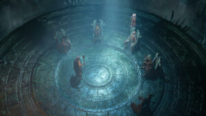 Diablo 4 Vessel of Hatred Runewords: the council in Kurast.