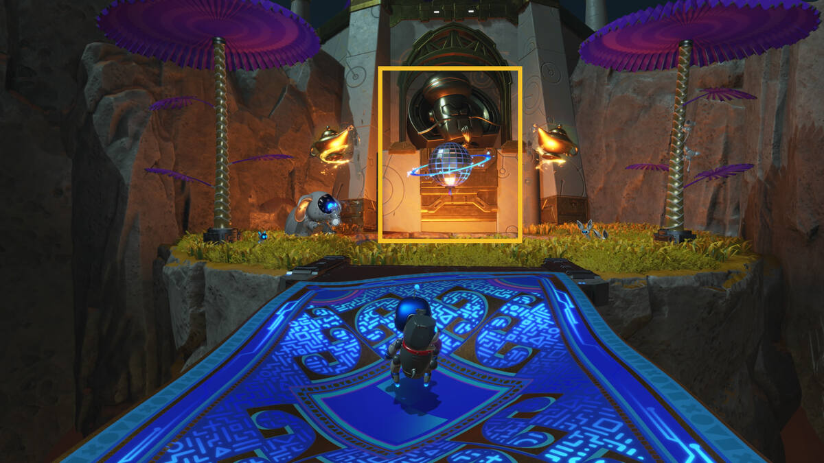 Astro Bot Djinny of the Lamp: Astro exploring the Djinny Of The Lamp level.