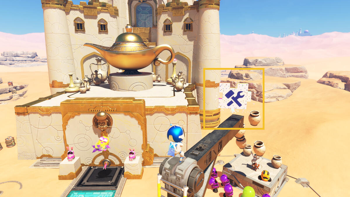 Astro Bot Djinny of the Lamp: Astro exploring the Djinny Of The Lamp level.